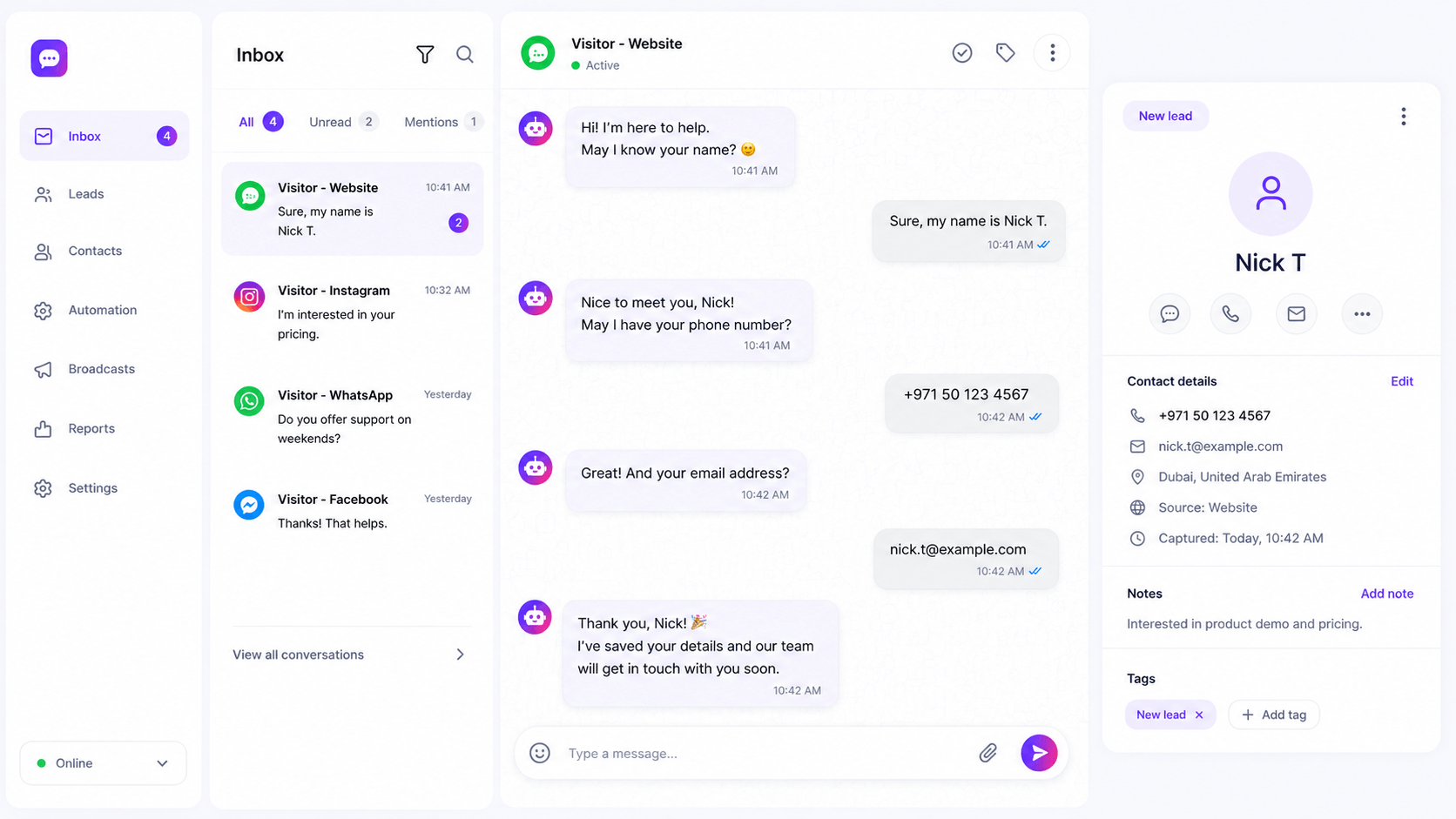 Lead Qualification AI Agent preview